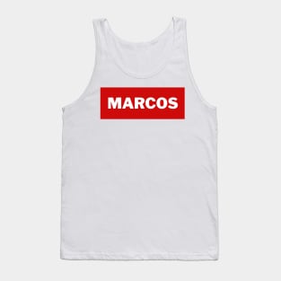 Red Marcos Surname Tank Top